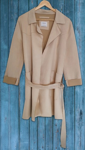 Veste longue suédine - longue, beige
