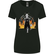 T-Shirt Femme Large Coupe De Planche Ouija Satanique Invoquer Satan