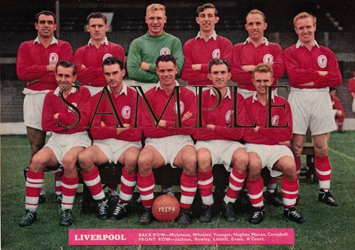 Groupe équipe liverpool 1957 - liverpool,