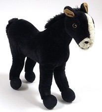 Peluche cheval noir - cheval,