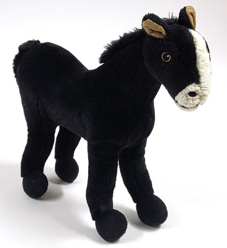 Peluche cheval noir - noir, –
