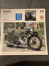 CARTE FICHE MOTO collection ATLAS PEUGEOT P 105 DT 
