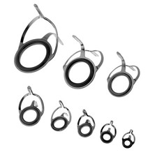8 Pièces Canne à Pêche Oeil Anneau Double Jambe Guides Ligne Anneaux Pour