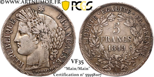 Francs cérès 1849 a - francs,
