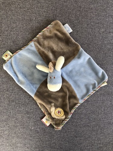 Doudou plat ane pavot bleu - doudou,