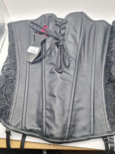 Corset spazm noir - noir, cuir