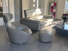 canapé roche bobois +fauteuil pivotant +pouf