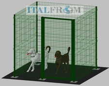 Parc à chien enclos pour chiens fer galvanisé (vert) 2x2m