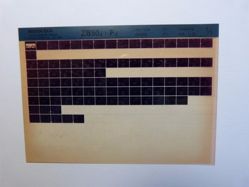 Microfiche moto honda zb - moto,