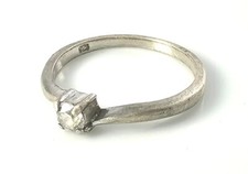 Bague argent 925 solitaire - bague,