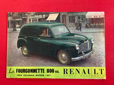 BROCHURE CATALOGUE RENAULT FOURGONNETTE 800 KG 1951