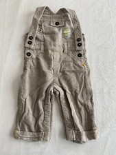 Salopette Bébé Kitchoun – Velours Côtelé Beige/Gris – 9 Mois (71 cm)