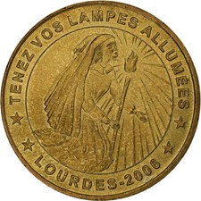 [#1283186] France, Jeton Touristique, Lourdes, Lampes allumées, 2006, Or Nordique, M
