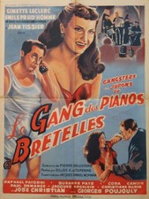 "GANGSTERS EN JUPONS" Affiche 1953 (Ginette LECLERC, Émile PRUD'HOMME) 60x80cm