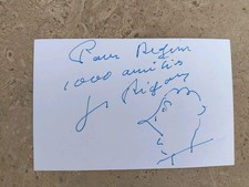 AUTOGRAPHE JEAN RIGAUX SIGNATURE ORIGINALE ANNEES 80 TBE