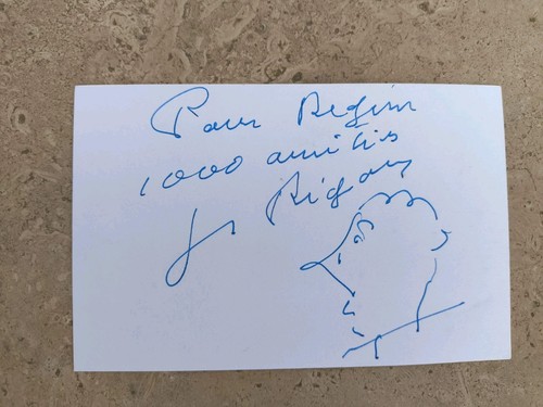 Autographe jean rigaux - autographe,