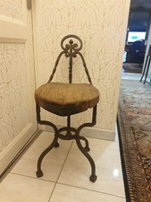 Art Populaire Chaise Bois Et Fer Forgé Feronerie D Art