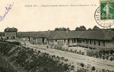 Carte PARIS XIX 19 Hôpital