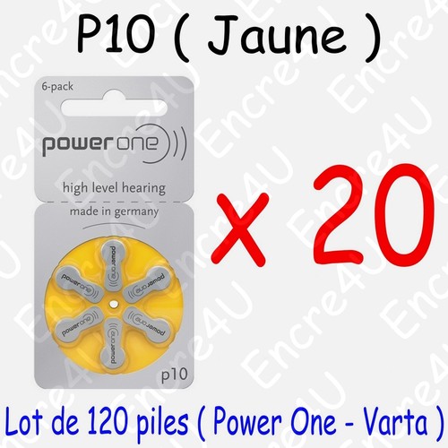 120 piles auditives jaune - 120,