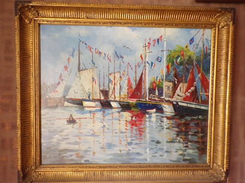 Lejeune voiliers peinture - , à