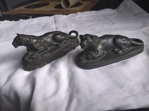 Lot bronzes félins - de, –