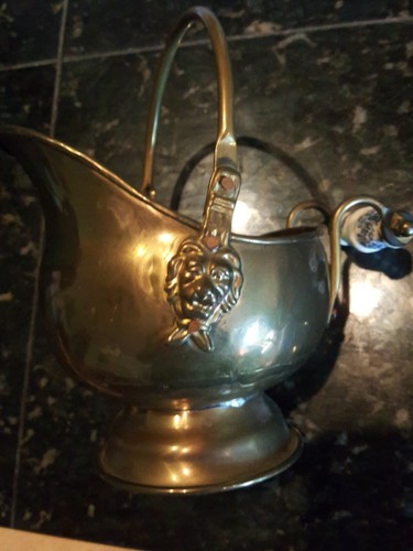 Vintage brass small coal - vintage,