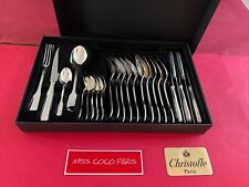 SET MENAGERE 24 P CHRISTOFLE VERSAILLES  BEL ÉTAT MÉTAL ARGENTÉ COFFRET N 3;