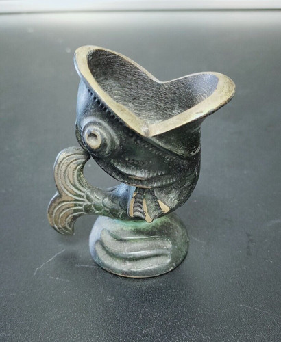 Poisson bronze cendrier - bronze, porte