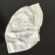 Bonnet Ancien Broderie Coiffe Antique French Embroidery Bonnet 19thC