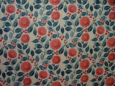 Petite Tissu En Lin Floral DAHLIA Riche En Coton Rideau Coussin Housse Stores