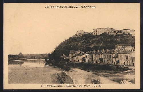 Cpa auvillars quartier du - auvillars,,