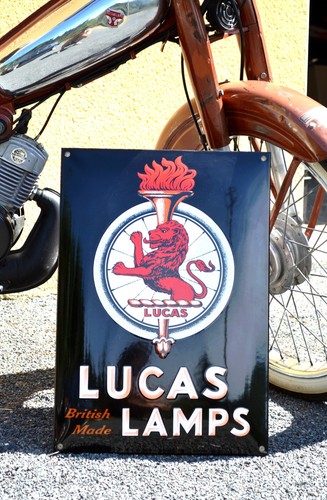 Plaque émaillée lucas lamps - émaillée,