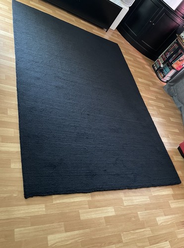 Tapis 100 laine noir - 100%,
