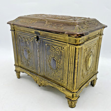 Large antique french Louis XVI style jewelry box 19th century