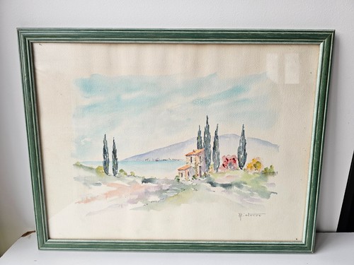 Tableau aquarelle vue - tableau, de