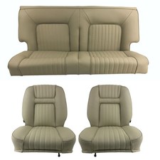 Sellerie garniture compléte en simili cuir beige Peugeot 504 coupé - CA0269+0272