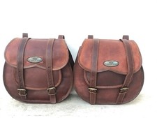 Selle Classique USA Moto Sac Cuir Sacs Vélo Selle Travaillé Marron Sac