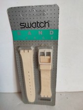 BRACELET DE MONTRE SWATCH BEIGE BAND LARGE  VINTAGE NEUF