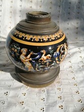 ancien réservoir de lampe à pétrole GiEN décor renaissance pour lustre 19ème 