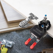 VEVOR Gabarit de Charnière Dissimulée Outil Pose Charnière 35 mm Porte Placard