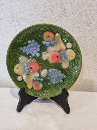 Ancienne assiette barbotine - ancienne,