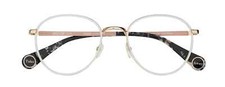 400€ Lunettes de vue rondes WOOW Take Away 1 Blanc et Or  49mm Monture optique