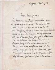 MARCEL PAGNOL, ÉCRIVAIN. LETTRE AUTOGRAPHE SIGNÉE À JEAN GALTIER-BOISSIÈRE 1963