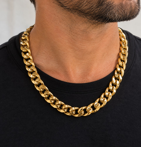 Collier maille gourmette - collier,