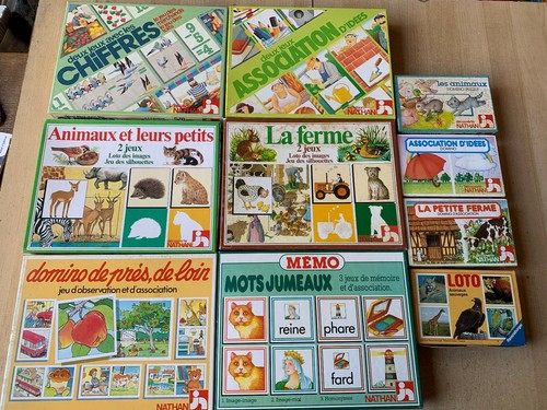 Lot jeux nathan vintage - 10,