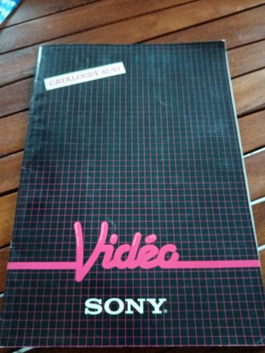 Catalogue video sony 1982 - video,