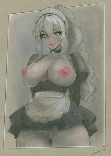 Dessin manga maid anime jeune - manga,
