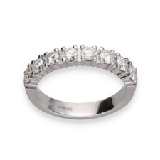 Demi Alliance De Beers en Platine avec 8 diamants brillants soit 0,62 Cts H-SI1