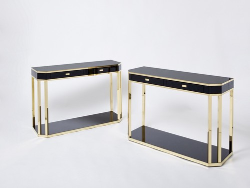 Paire consoles laquée - paire,