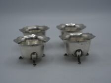 SUITE DE 4 SALERONS TRIPODE EN ARGENT MASSIF ORIGINE ANGLETERRE LONDRES